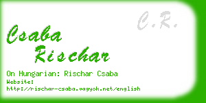 csaba rischar business card